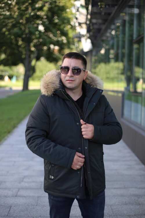 Мужская куртка Black Vinyl С23-2269M2 цвет хаки
