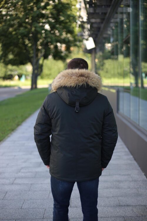 Мужская удобная куртка Black Vinyl С23-2269M2 цвет хаки