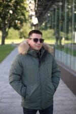 Зимова чоловіча куртка Black Vinyl С23-2269M2 з кишенями