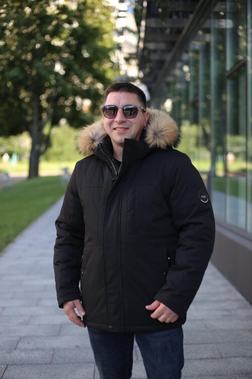 Мужская куртка Black Vinyl С23-2269M2 черная