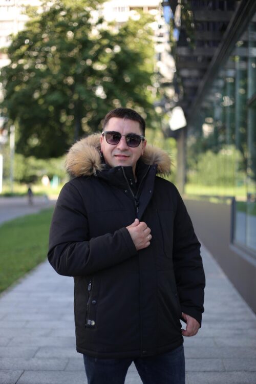 Мужская куртка Black Vinyl С23-2269M2 черная на зиму