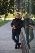 Чоловіча стильна куртка Black Vinyl С23-2269M2 чорна