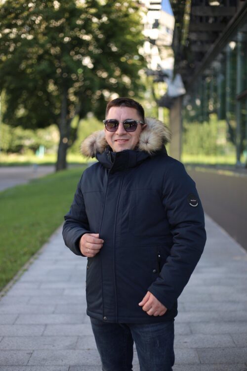Мужская зимняя куртка Black Vinyl С23-2269M2 синяя
