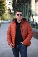 Зимняя куртка INDACO IС1246CQ в цвете терракот для мужчины