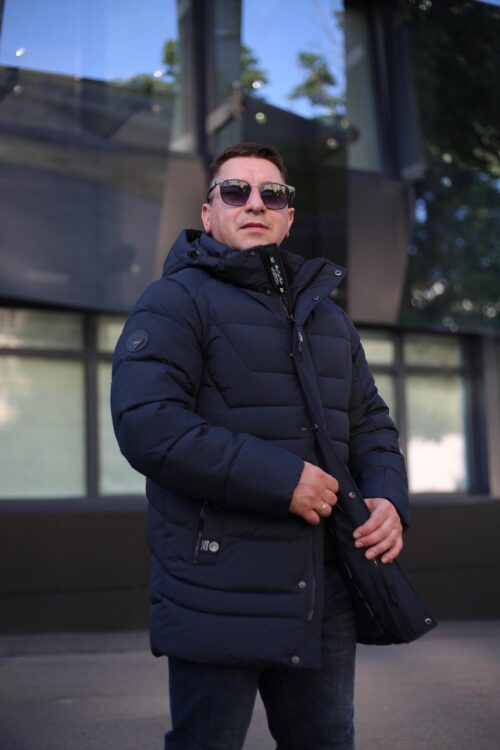 Мужская зимняя куртка Black Vinyl C23-2237C в цвете нави
