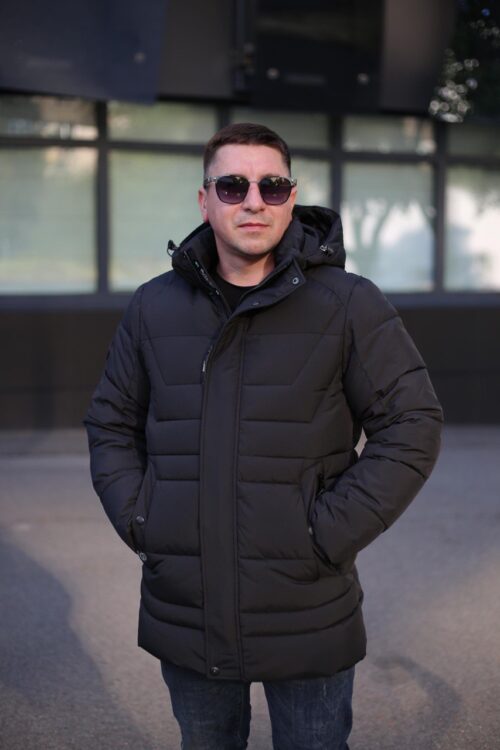 Мужская куртка Black Vinyl C23-2237C цвет черный