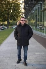 Куртка Black Vinyl С23-2301 М2 в черном цвете для мужчины на зиму.