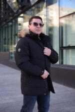 Теплая куртка Black Vinyl С23-2301 М2 в черном цвете для мужчин