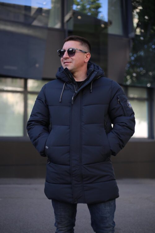 Зимняя куртка Black Vinyl C23-2230C в темно-синем цвете для мужчин