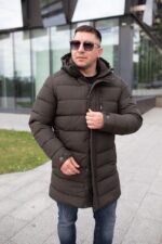 Зимняя куртка Black Vinyl С23-2252С в цвете хаки для мужчины