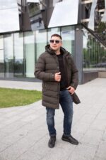 Мужская зимняя куртка Black Vinyl С23-2252С в цвете хаки