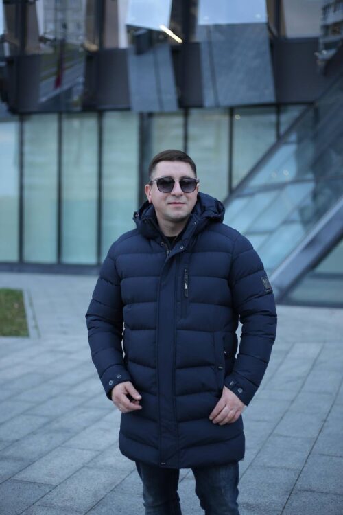 Мужская зимняя куртка Black Vinyl С23-2252С в цвете нави