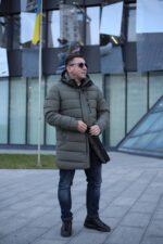 Зимняя теплая куртка Black Vinyl С23-2252С в цвете оливковая
