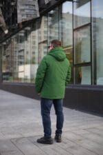 Стильная зимняя куртка Black Vinyl С18-1328 S16 в зеленом цвете для мужчины