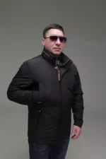 Осіння куртка піджачного типу Black Vinyl TC23-2216 для чоловіка