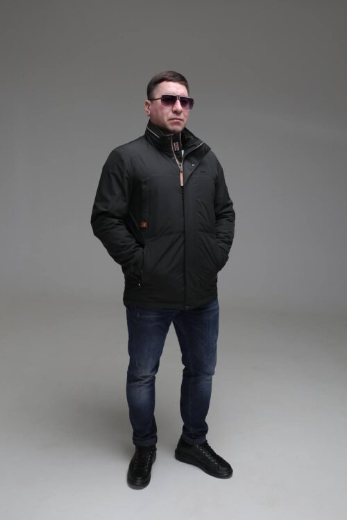 Стильная осенняя куртка Black Vinyl TC23-2216 для мужчины