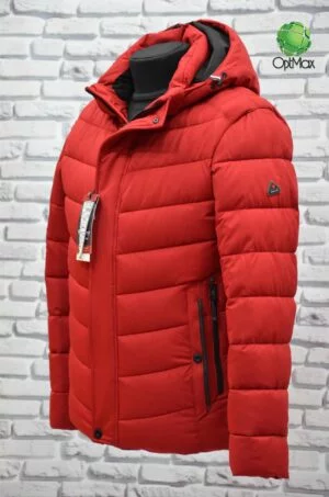 Красная зимняя куртка Black Vinyl C19-1327 с доставкой в Украине