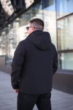 Осенняя куртка Black Vinyl TC24-2337 в черном цвете для мужчины