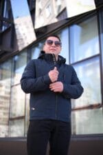Мужская осенняя куртка Black Vinyl TC24-2337 в цвете инкл-блю