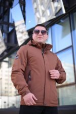 Куртка Black Vinyl TC24-2338 в коричневом цвете для мужчины на осень