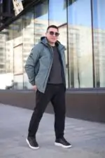Куртка Black Vinyl TC24-2338 в цвете мята для мужчины на осень