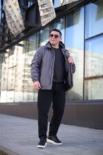 Куртка Black Vinyl TC24-2338 в цвете серый для мужчины на осень