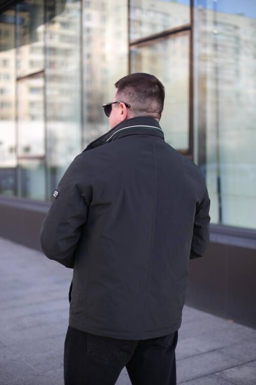 Мужская осенняя куртка Black Vinyl TC24-2368 в цвете хаки