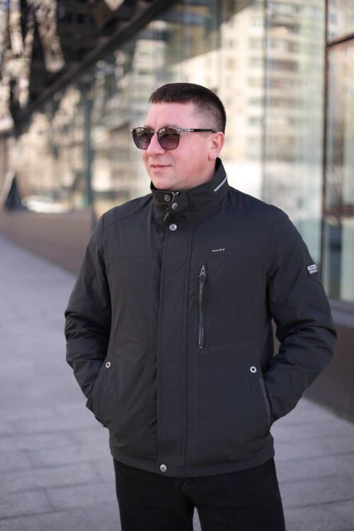 Куртка Black Vinyl TC24-2368 в цвете хаки для мужчины на осень