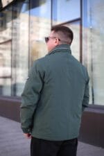 Осіння тепла куртка Black Vinyl TC24-2368 в кольорі малахіт для чоловіка