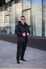 Осенняя куртка Black Vinyl TC24-2338 в цвете темно-синий для мужчины