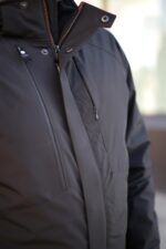 Осенняя куртка Black Vinyl ТС23-2201 для мужчины черная