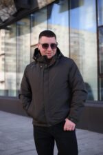 Осенняя куртка Black Vinyl ТС23-2201 для мужчины в цвете хаки