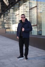Куртка Black Vinyl ТС23-2201 в цвете темно-синий для мужчины на осень