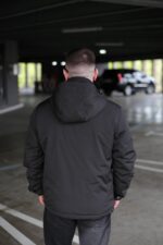 Стильная осенняя куртка Black Vinyl TC24-2335 в цвете черный-графит для мужчины