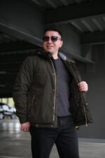 Куртка Black Vinyl TC24-2335 в цвете хаки для мужчины на осень
