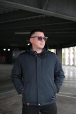 Стильная зимняя куртка Black Vinyl TC24-2335 в инк-блю цвете для мужчины