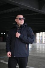 Осенняя куртка Black Vinyl TC24-2335 в цвете темно-синий для мужчин