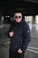 Осенняя куртка Black Vinyl TC24-2335 в цвете темно-синий для мужчины