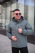 Куртка Black Vinyl ТС24-2339 в мятном цвете для мужчины на осень