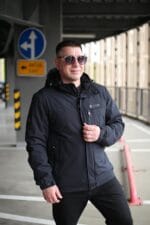 Стильная осенняя куртка Black Vinyl ТС24-2339 в цвете темно-синий для мужчины