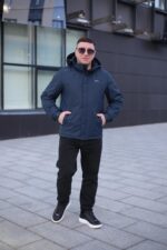 Осіння куртка Black Vinyl TC24-2357 в кольорі інк-блю для чоловіка