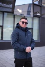Чоловіча осіння куртка Black Vinyl TC24-2357 в кольорі інк-блю