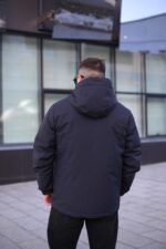 Куртка Black Vinyl TC24-2357 в синьому кольорі для чоловіка на осінь