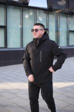 Куртка Black Vinyl ТС24-2361 в черном цвете для мужчины на осень