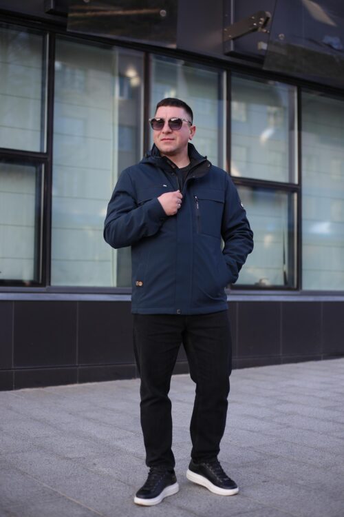 Осенняя куртка Black Vinyl ТС24-2361 в цвете инк-блю для мужчины