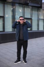Стильная зимняя куртка Black Vinyl ТС24-2361 в инк-блю цвете для мужчины