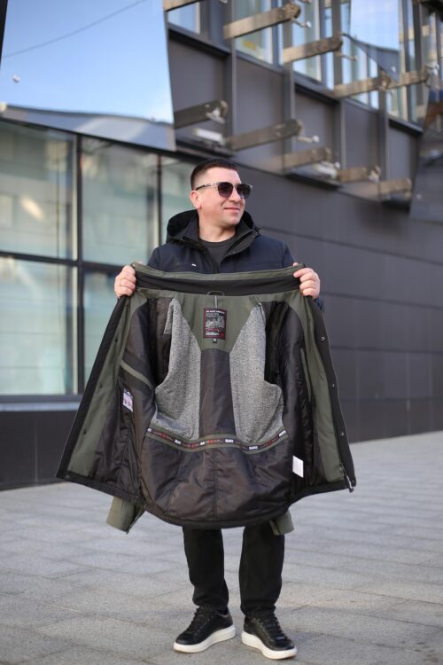 Куртка Black Vinyl ТС24-2361 в цвете олива для мужчины на осень