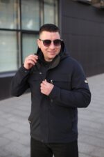 Осенняя куртка Black Vinyl ТС24-2361 в цвете темно-синий для мужчин