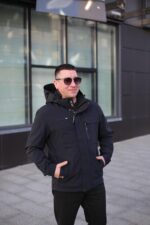 Стильная осенняя куртка Black Vinyl ТС24-2361 в цвете темно-синий для мужчины