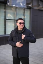 Осенняя куртка Black Vinyl ТС24-2361 для мужчины в цвете темно-синий